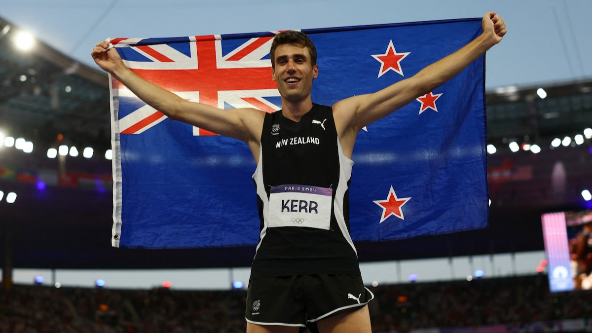 Hamish Kerr dominio el salto de altura en París tras derrotar a McEwen y Barshim. 