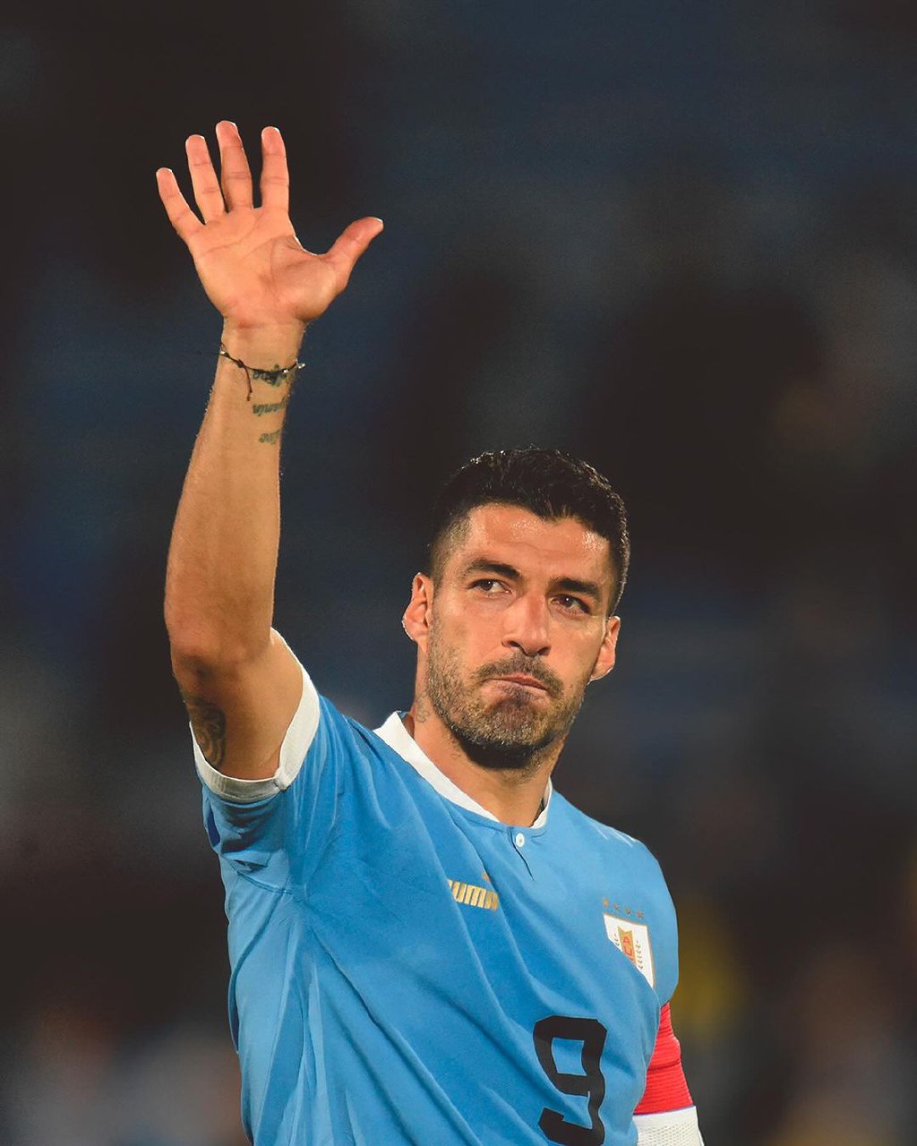 Luis Suárez con la selección de Uruguay 