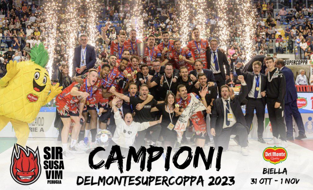 Wilfredo león campeón de la Supercopa italiana con el Perugia
