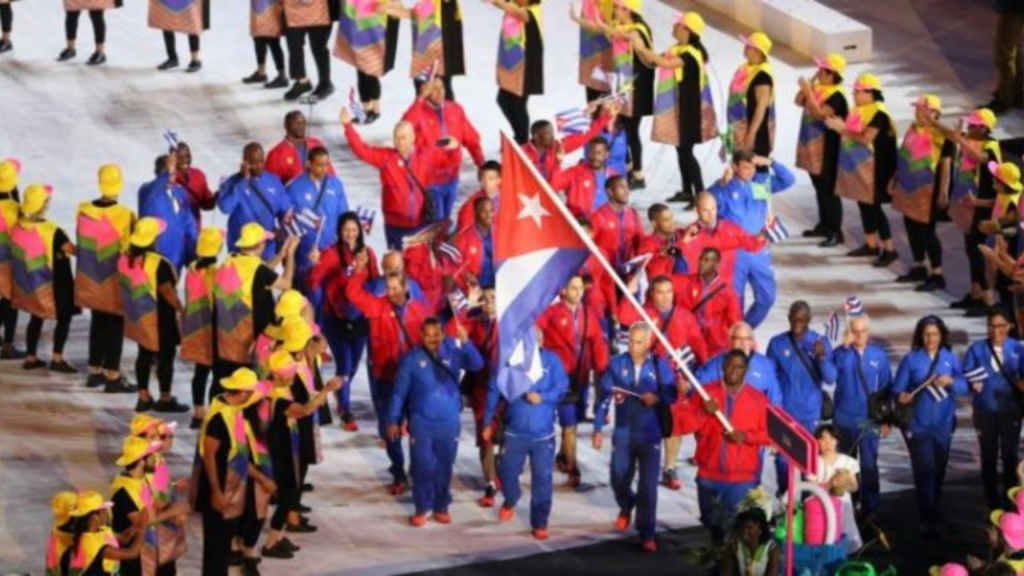 Desfile de la delegación de Cuba