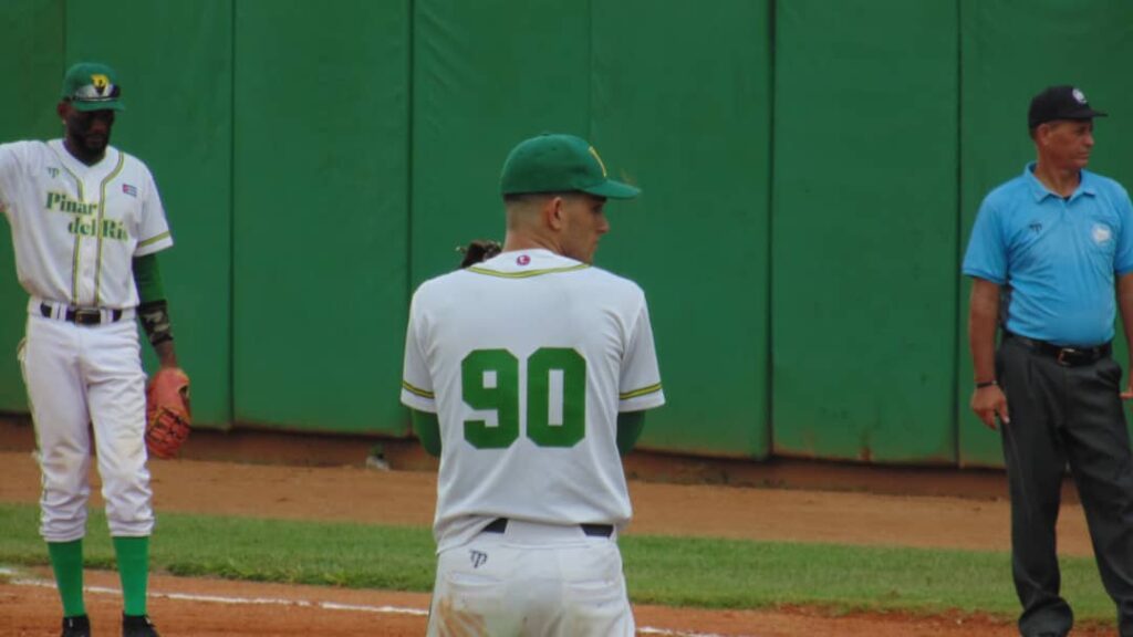 Randy Martínez durante la última temporada de la Serie Nacional de Béisbol